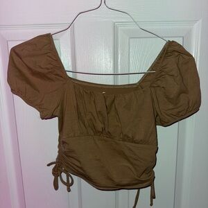 Brown crop top